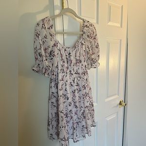 Floral Print Short-sleeve Dress